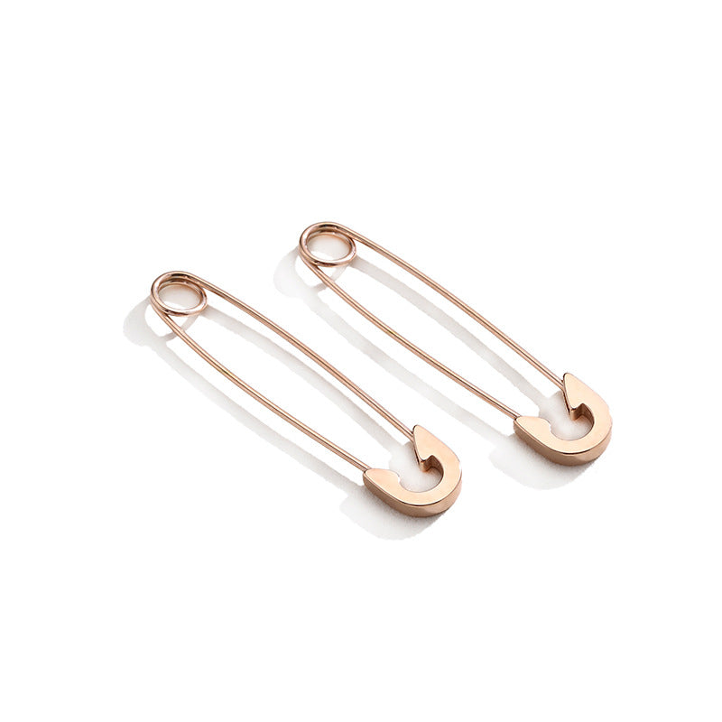 Dumbbell Stud Earrings – Titanium Steel, Unisex – view 5