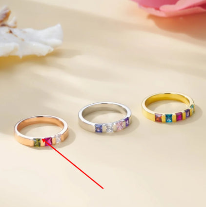 Stainless Steel Customized Zircon Ring – Style A – view 6