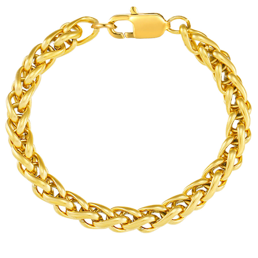 Japanese Buckle Cuban Link Chain 18K Gold Men's Bracelet – view 9