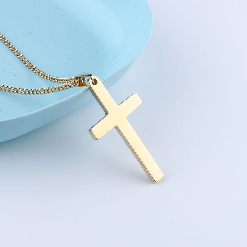 Cross Necklace Minimalist Stainless Steel Accessory – view 8