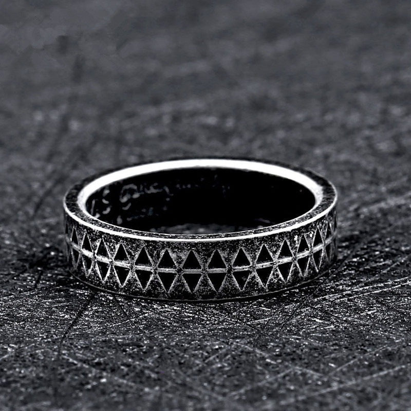 Punk Gothic Titanium Stainless Steel Men's Ring – view 3