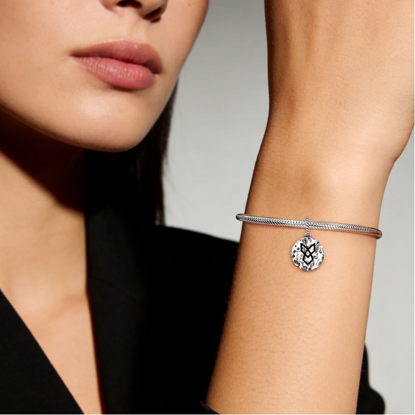 Slavic Sventovit Dangle Charm – 925 Sterling Silver – view 4