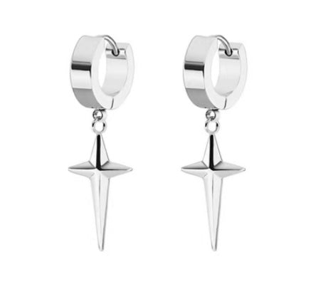 Stainless Steel Tassel Single Point Stud Men Pierced Earrings – view 7