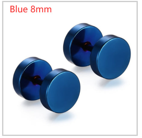 8mm Barbell Ear Studs – Stainless Steel, Punk Gothic – view 26