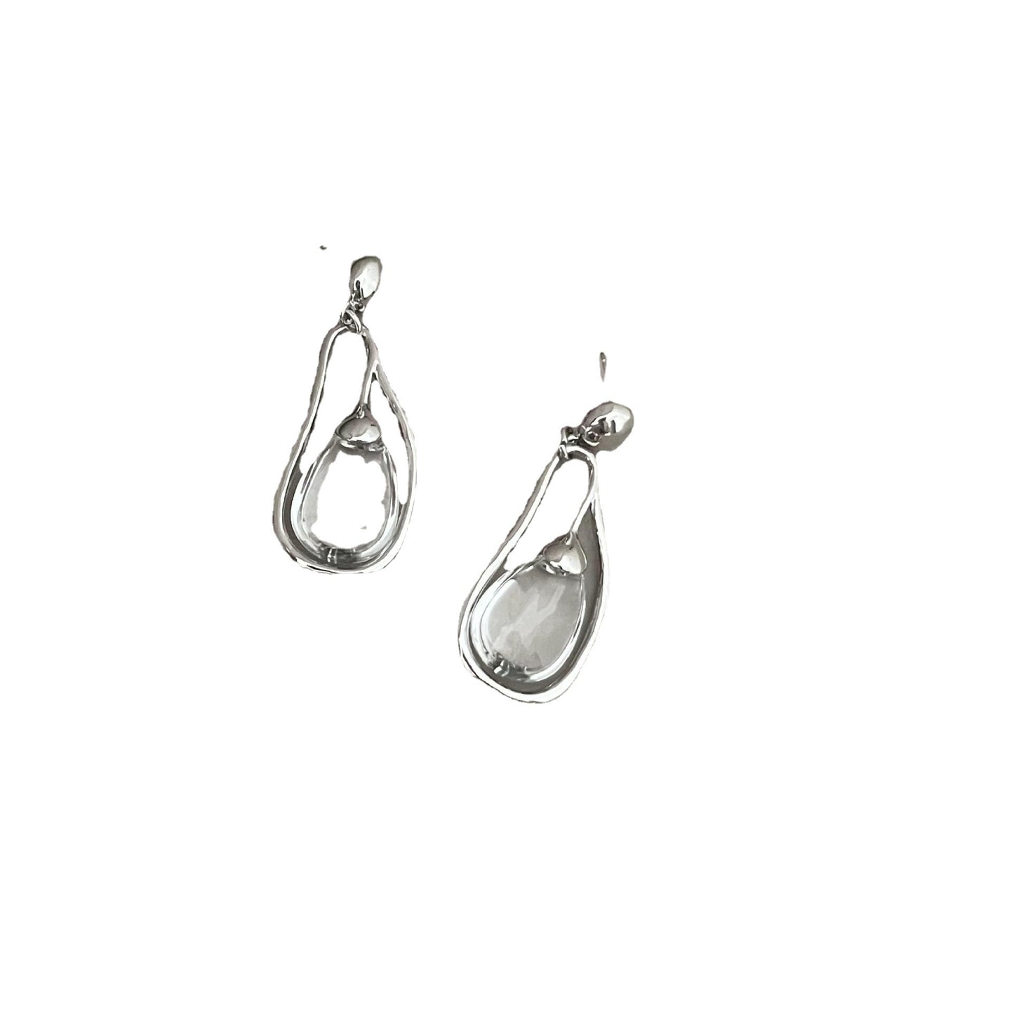 Vintage Hollow Teardrop Earrings – French Style – view 5