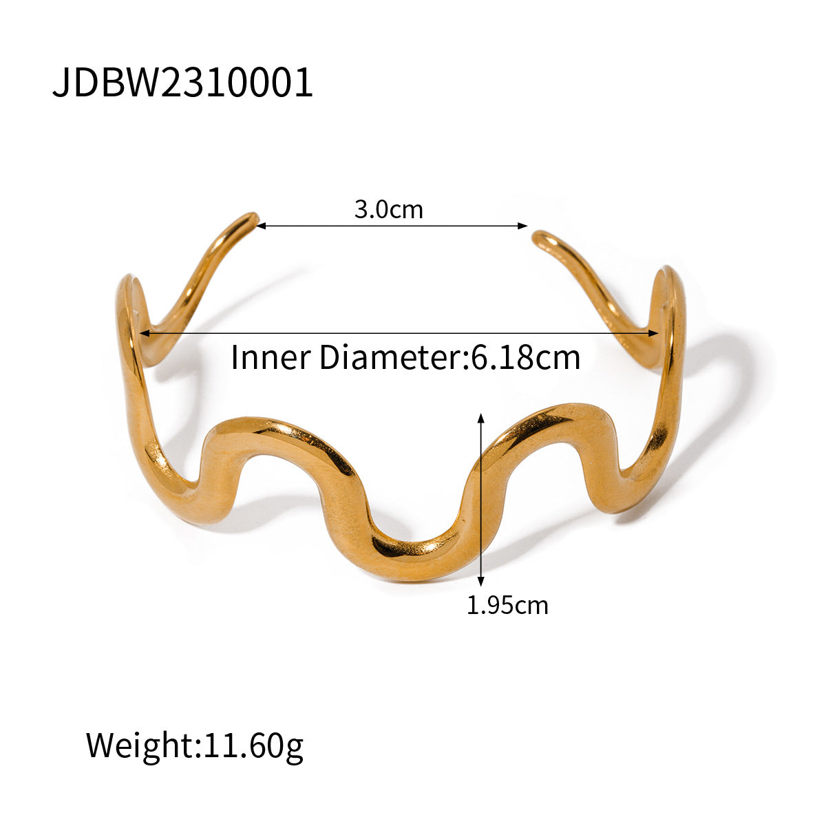 18K Gold Stainless Steel Wave Pull-out Necklace – view 12