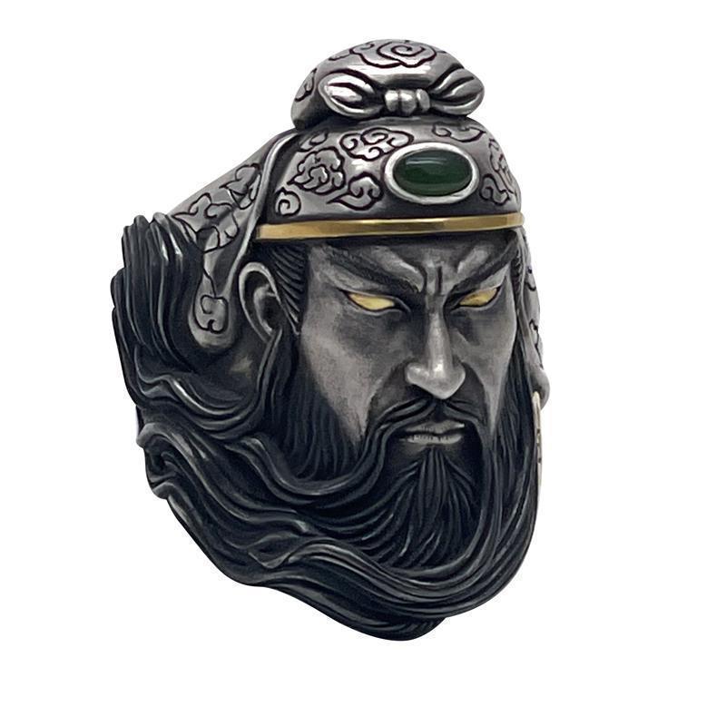 New Stylish And Majestic Guan Yu Ring For Men – view 5