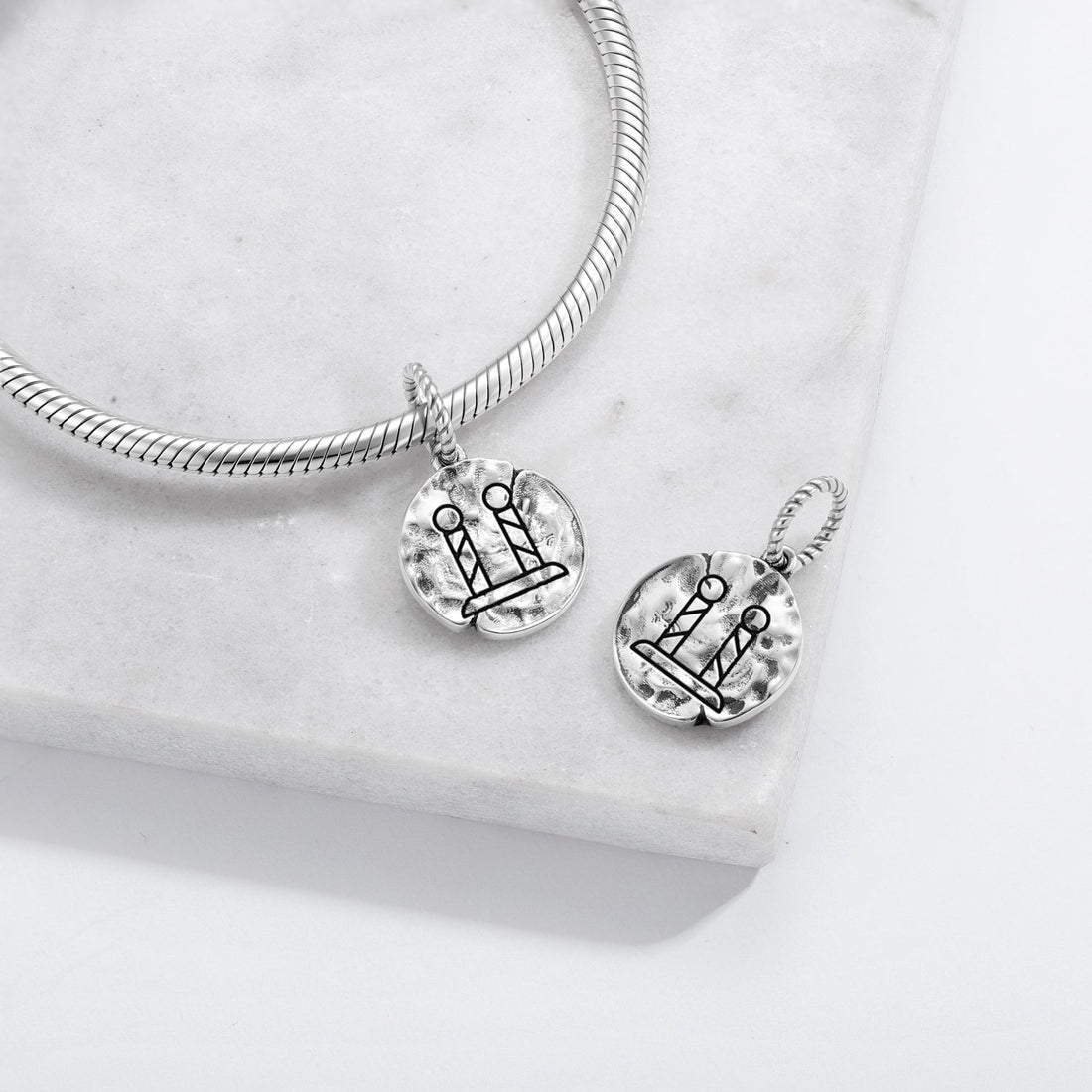 Freemasonry two pillars Jachin and Boaz inspired charm