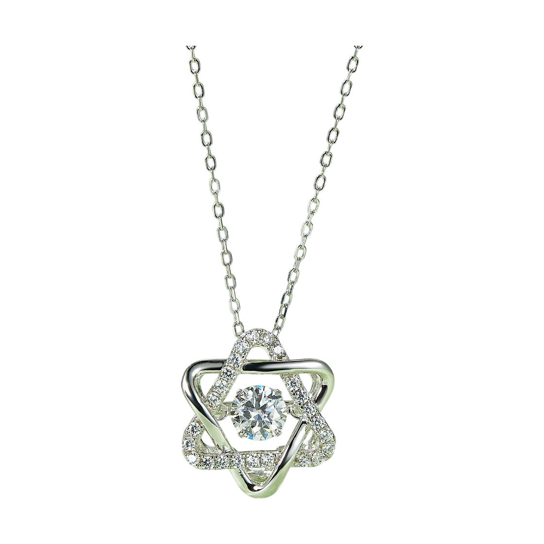 0.5ct Moissanite Star of David Necklace – Sterling Silver