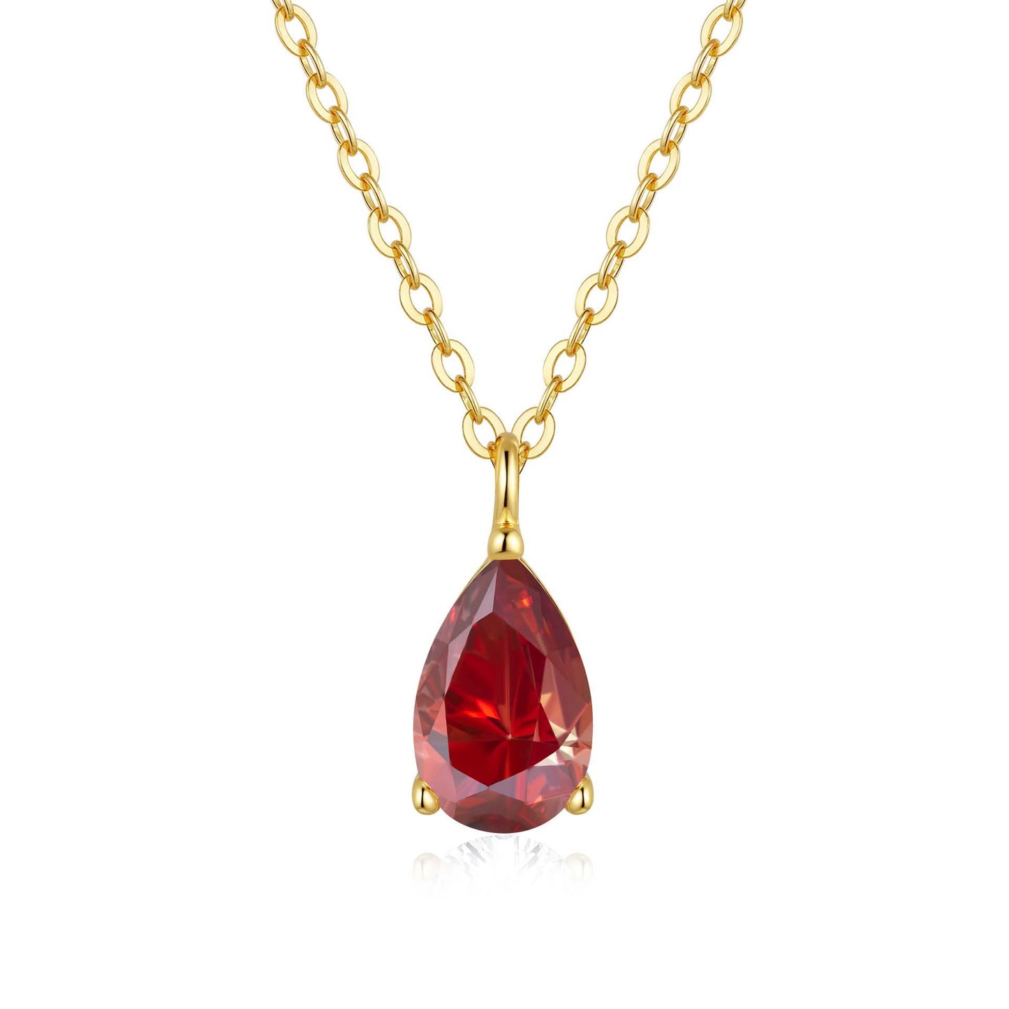 Womens 14K Gold-Plated 925 Sterling Silver Moissanite Necklace – view 13