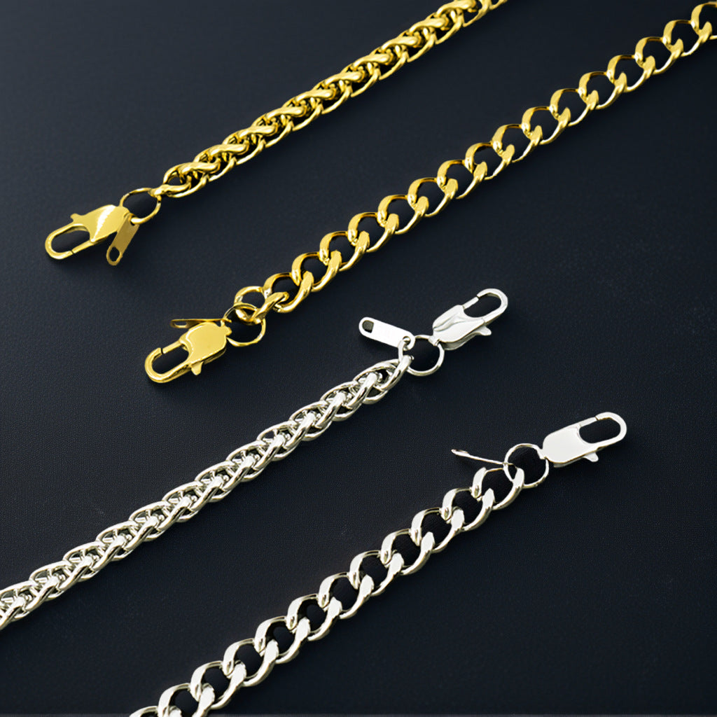 Japanese Buckle Cuban Link Chain 18K Gold Men's Bracelet – view 2