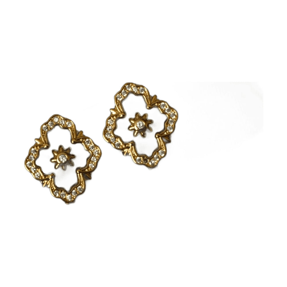 Colosseum-Inspired Mother-of-Pearl Stud Earrings