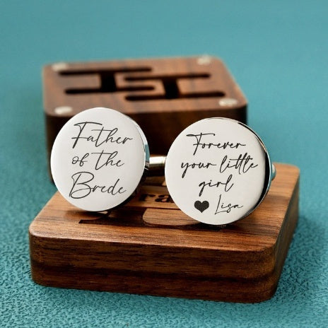 Custom-engraved Stainless Steel Cufflinks For Men – view 2