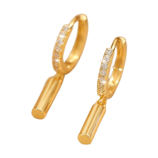 Cylindrical Geometric Ear Clips