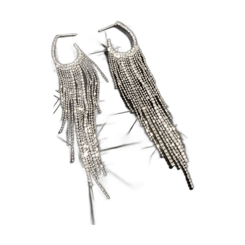Electroplated Silver Needle Earrings