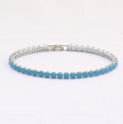 Cubic Zirconia Tennis Bracelet – Iced Out Crystal, Gold – view 20