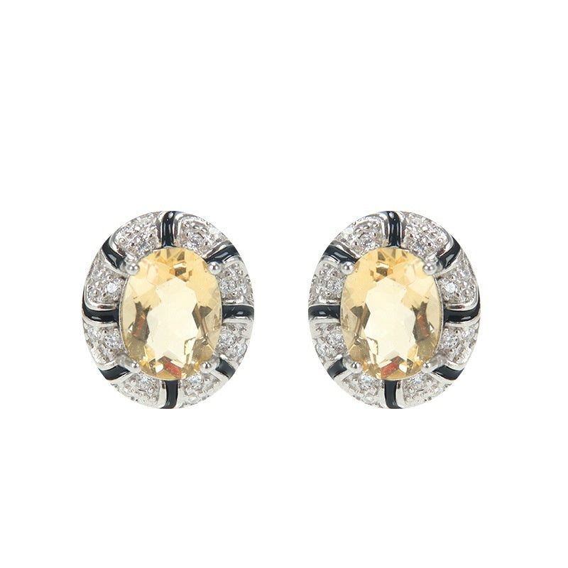 Natural Colored Gemstone Crystal Topaz EarringsMade Of 925 Sterling Silver – view 7