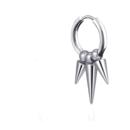 Stainless Steel Tassel Single Point Stud Men Pierced Earrings – view 2