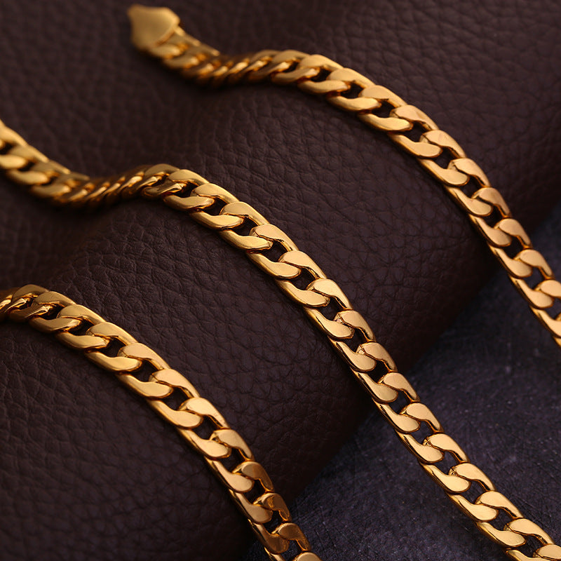 Yunjin NK Necklace NK Chain Plated 18K Gold Necklace Men's – view 5