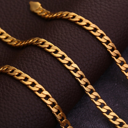 Yunjin NK Necklace NK Chain Plated 18K Gold Necklace Men's – view 5