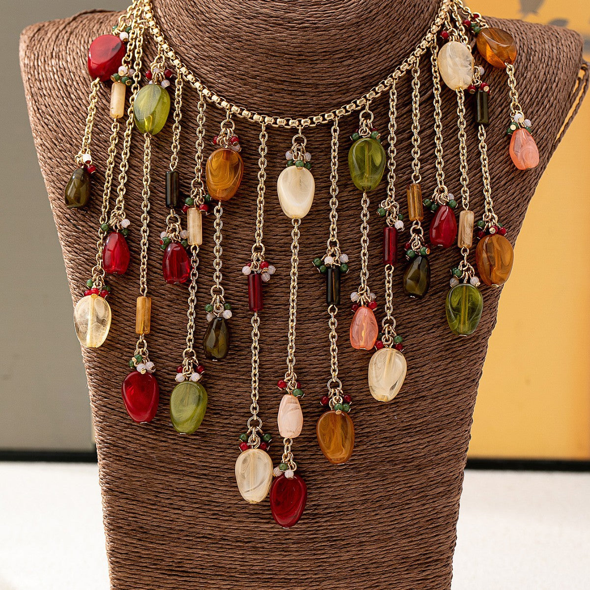 Personalized Western-style Waterdrop Tassel Necklace – view 4