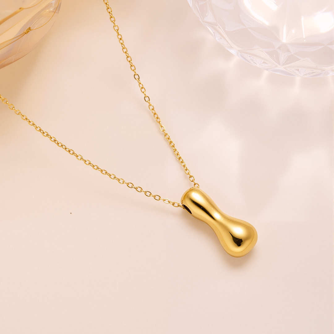 New Titanium Steel 18K Gold-Plated 26-Letter Necklace For Women – view 24