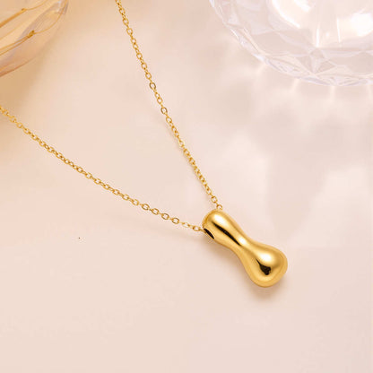 New Titanium Steel 18K Gold-Plated 26-Letter Necklace – view 24