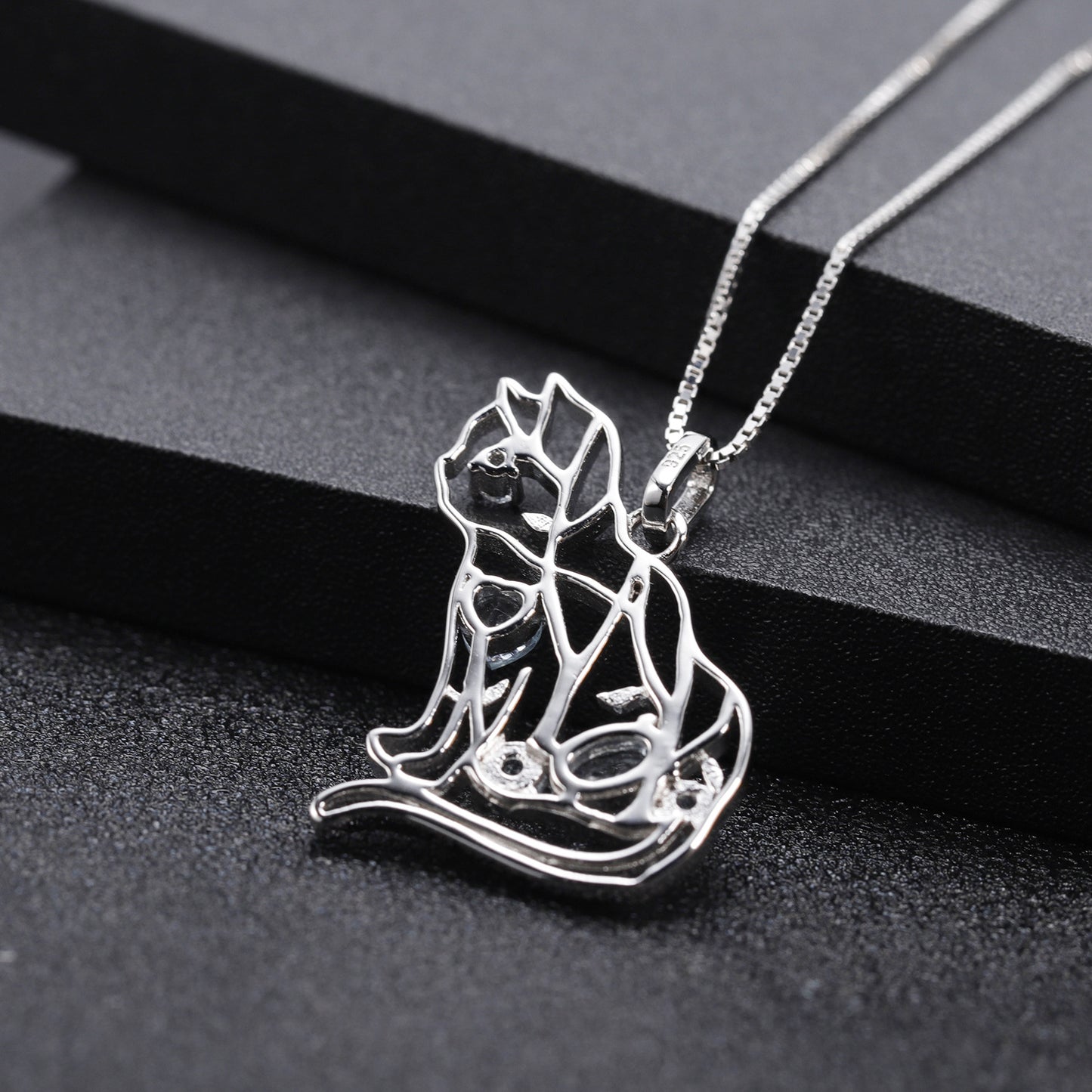 Designer Designed Irregular Geometric Gemstone Pendant – view 4