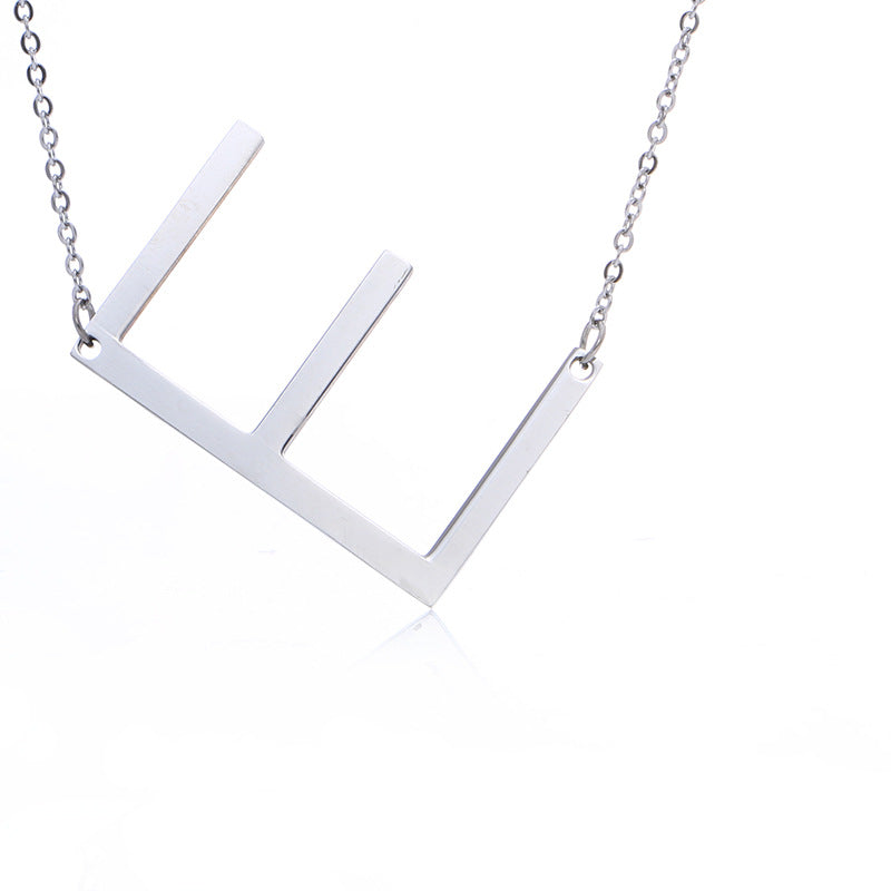 Fabulous Rose Gold Plated Stainless Steel Initial Letter Pendant Necklace – view 47