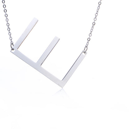 Fabulous Rose Gold Plated Stainless Steel Initial Letter Pendant Necklace – view 47