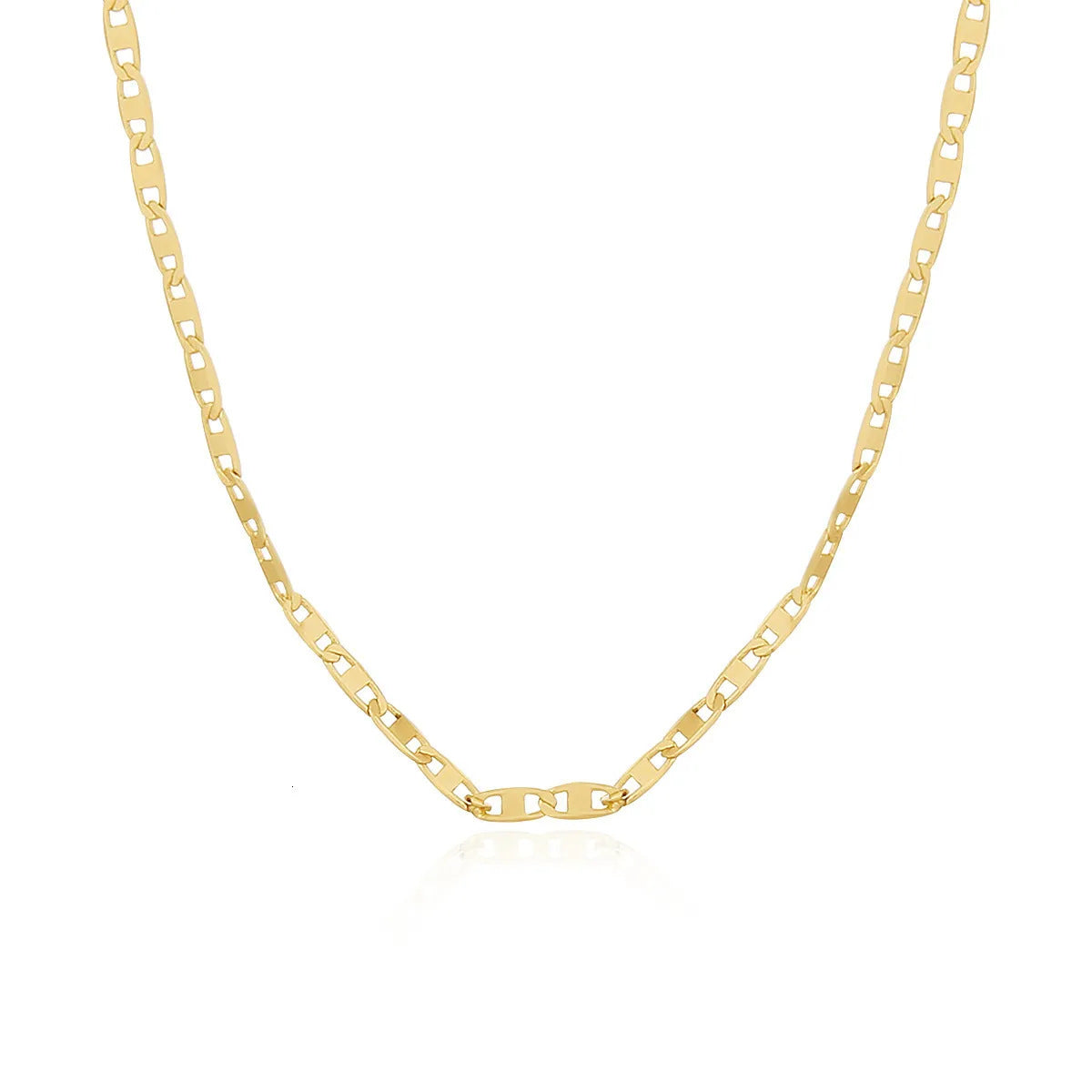 Gold-Plated Geometric Pendant Necklace – Copper