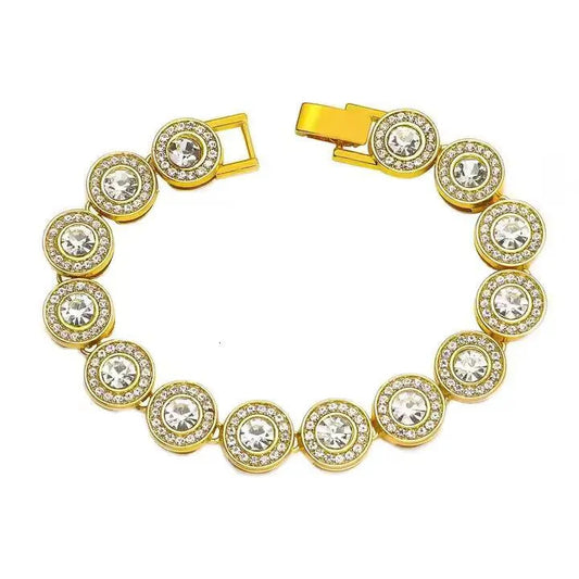 Stone-Set Double Chain Necklace – Gold or Silver Tone