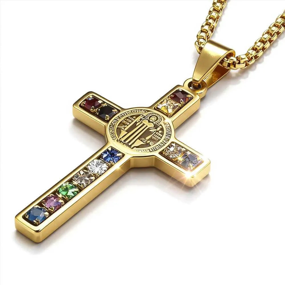 Cross Pendant Necklace – Stainless Steel