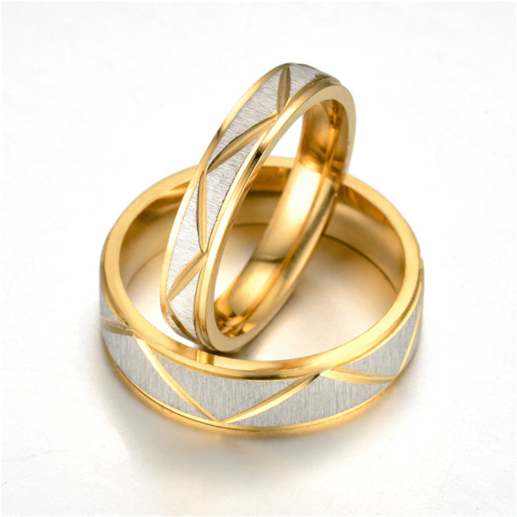 Gold-Tone Stainless Steel Band Ring – 4–6 mm | AURYN