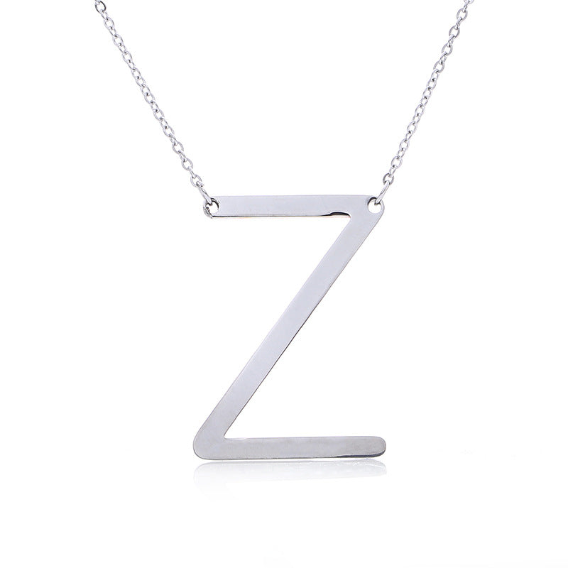 Fabulous Rose Gold Plated Stainless Steel Initial Letter Pendant Necklace – view 69