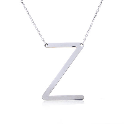 Fabulous Rose Gold Plated Stainless Steel Initial Letter Pendant Necklace – view 69
