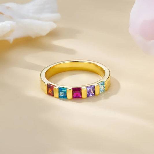 Stainless Steel Customized Zircon Ring – Style A