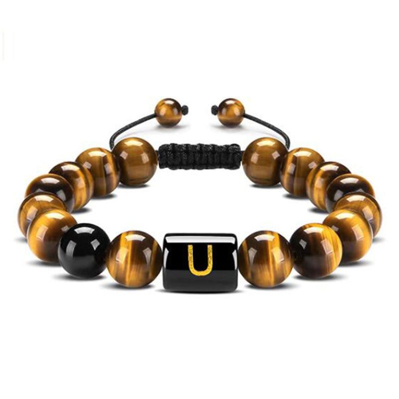 Natural Tiger Eye Stone Agate Bead Bracelet – view 6