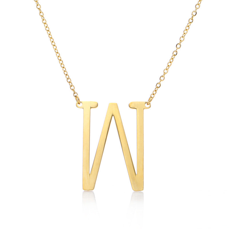 Fabulous Rose Gold Plated Stainless Steel Initial Letter Pendant Necklace – view 78