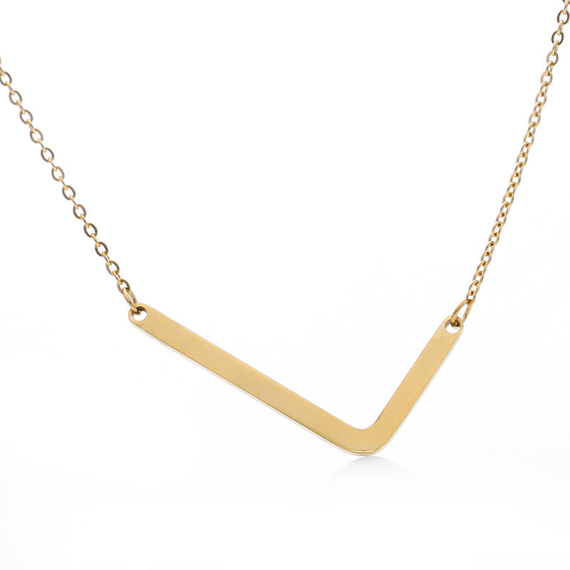 Fabulous Rose Gold Plated Stainless Steel Initial Letter Pendant Necklace – view 18