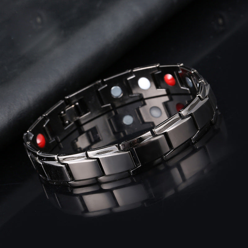 Removable titanium steel magnetic therapy bracelet – view 2