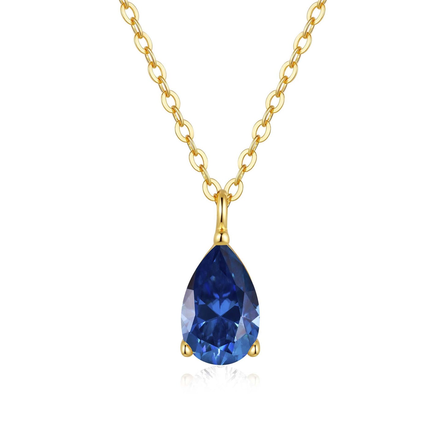 Womens 14K Gold-Plated 925 Sterling Silver Moissanite Necklace – view 11