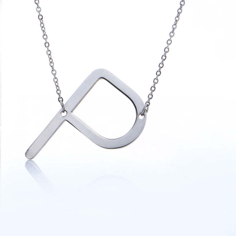 Fabulous Rose Gold Plated Stainless Steel Initial Letter Pendant Necklace – view 57
