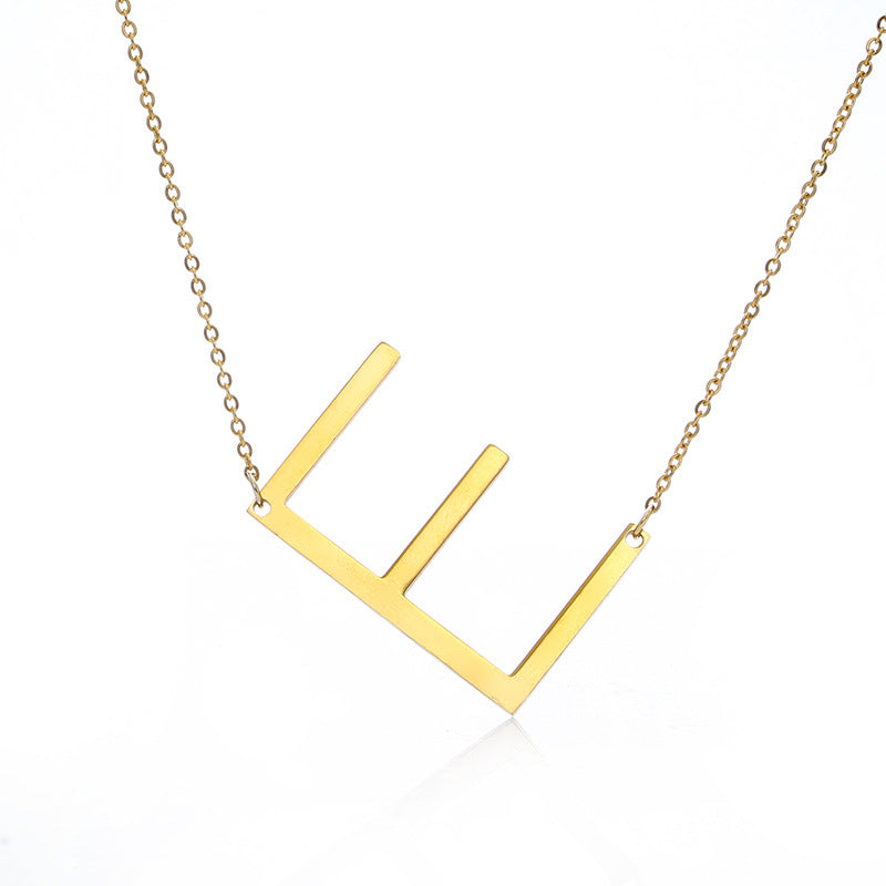 Fabulous Rose Gold Plated Stainless Steel Initial Letter Pendant Necklace – view 54
