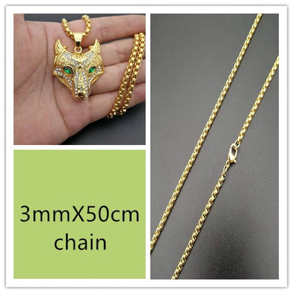 Norse-Inspired Wolf Head Pendant Necklace – 316L Stainless Steel – view 10