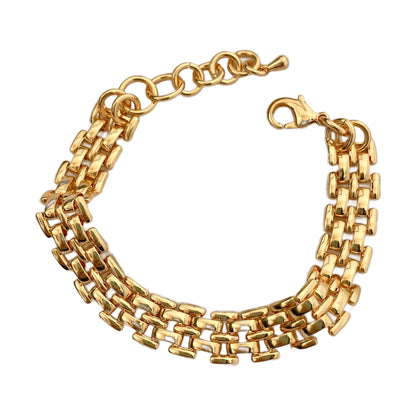Gold-Tone Woven Chain Bracelet & Necklace | AURYN