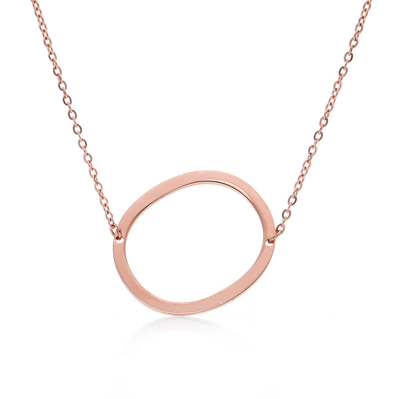 Fabulous Rose Gold Plated Stainless Steel Initial Letter Pendant Necklace – view 87