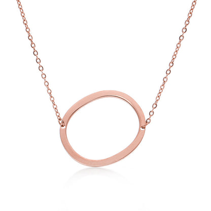 Fabulous Rose Gold Plated Stainless Steel Initial Letter Pendant Necklace – view 87
