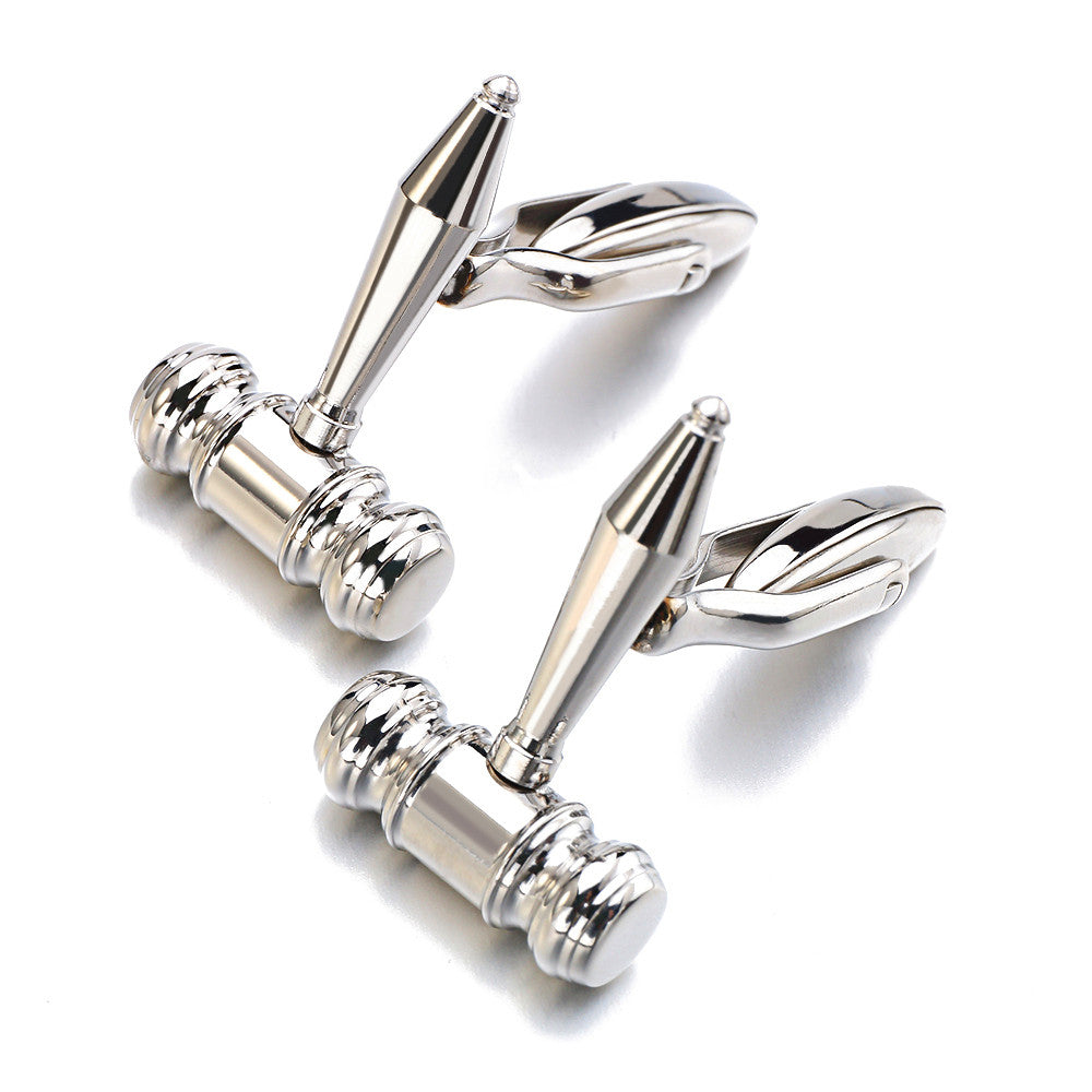 Men's Hammer Shirt Cufflinks – Stainless Steel – view 4