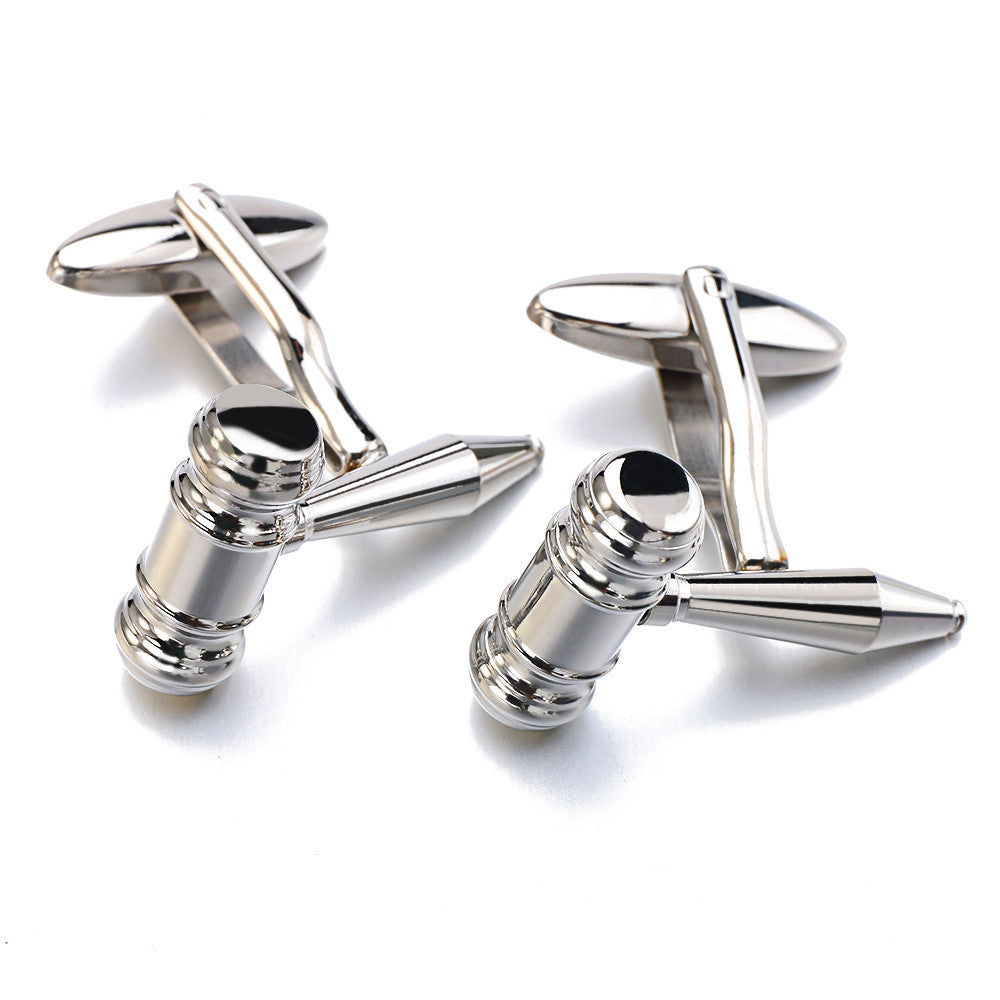 Men's Hammer Shirt Cufflinks – Stainless Steel – view 3